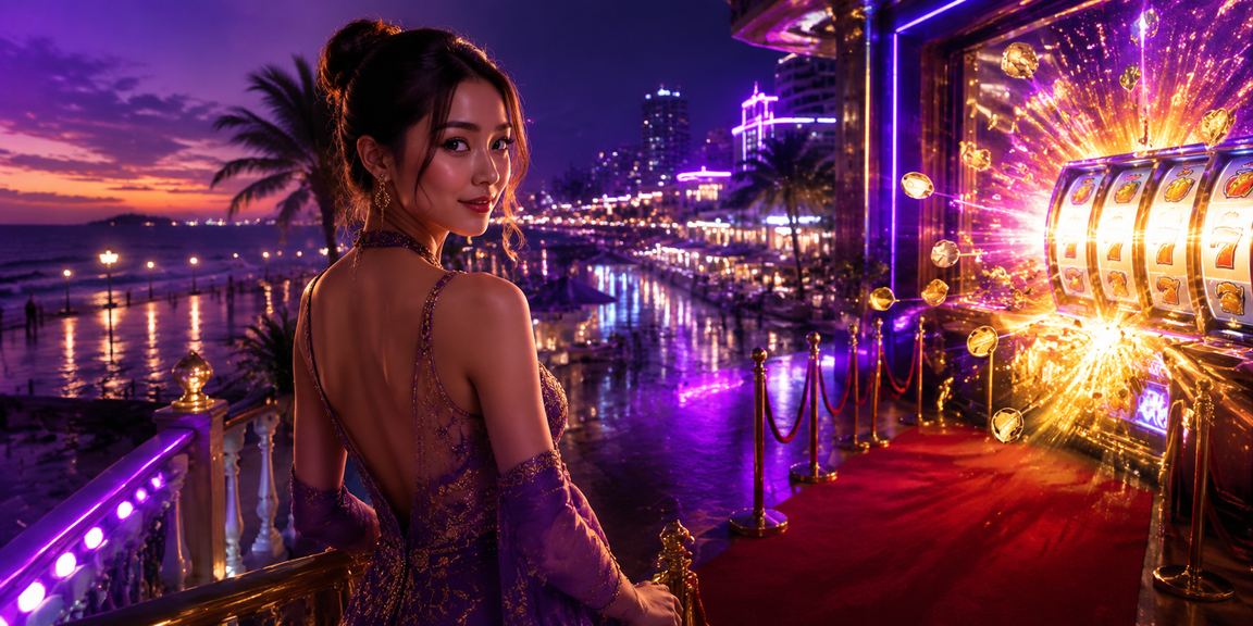 ငပလီကမ်းခြေတွင် slot game ကစားနေသော လူငယ်များ