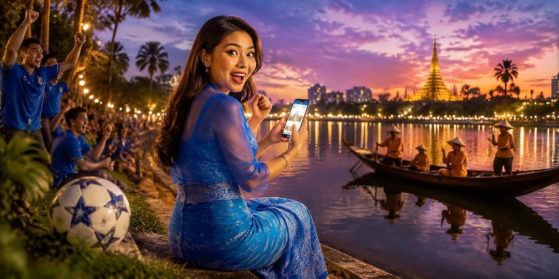 ရန်ကုန် အင်းလေးကန် နေရာ၌ ဘောလုံးလောင်းကစားနေသော မြန်မာကစားသူများ